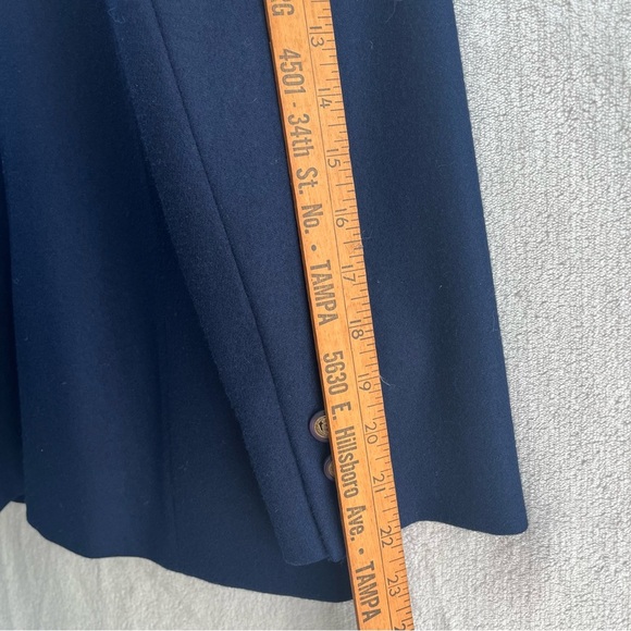 Vintage Pendleton 100% Virgin Wool Royal Blue Two Button Women's Blazer Size 10 - Picture 10 of 11